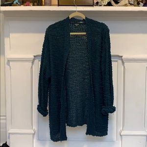 Teal Oversized Cardigan